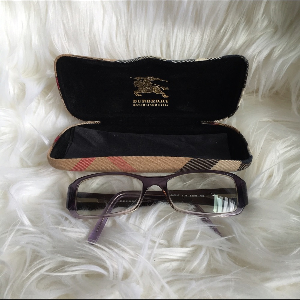 Auth Burberry studded purple ombré glasses